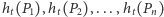 ht(P1),ht(P2),...,ht(Pn) 