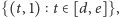 {(t,1) t∈[d, e]},