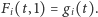 |F(t,1) = g (t). i i