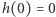 |h(0) = 0 