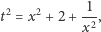 t2 = x2 + 2+ 1-, x2 