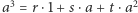 a3 = r ⋅1+ s⋅a+ t ⋅a2 