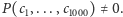 P (c,...,c )≠ 0. 1 1000