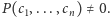 |P(c1,...,cn) ≠ 0. 
