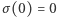 σ(0) = 0 