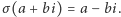 σ(a + bi) = a − bi.