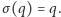 |σ(q) = q.