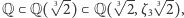  √ -- √ -- √ -- Q ⊂ Q( 32) ⊂ Q( 32,ζ3 32),
