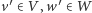 v′ ∈V ,w