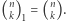 (n) = (n). k 1 k