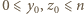 0 ⩽ y ,z ⩽ n 0 0 