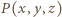 P (x,y,z) 