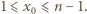 |1⩽ x0⩽ n − 1. 