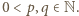 |0 < p,q ∈ N.