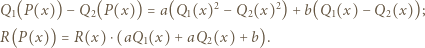 Q1(P R(P(x)) = R(x) ⋅(aQ1(x) 