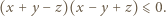 (x + y− z)(x − y+ z) ⩽0. 