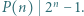  n P(n) 2 −1. 