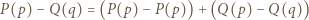 P(p) − Q(q) 