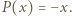 P (x) =− x.