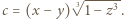  3√ ------ |c = (x −y) 1− z3.