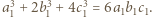 |a31 + 2b31 + 4c31 = 6a1b1c1.