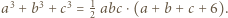| 3 3 3 1 a + b + c = 2 abc ⋅(a + b+ c +6).