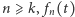|n ⩾k, fn(t) 