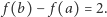 | f(b) − f(a) = 2.