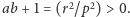 ab + 1 = (r2/p2) > 0.