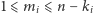 1⩽ mi 