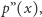 | p ”(x),
