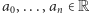a0,...,an ∈R 