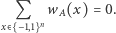  Q wA(x) x>!−1,1 n 