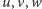 |u,v,w