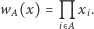 wA(x) 