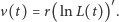  ′ v(t) = r(lnL(t)) . 