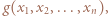 |g(x1,x2,...,xn),