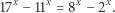 17x − 11x = 8x− 2x. 