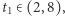 |t1∈(2,8), 