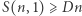 nS(n,1)⩾ D 