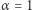 α = 1 