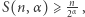  n |S(n,α )⩾ 2 -, 