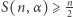  n S(n, α) ⩾ 2 