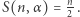 |S(n,α) = n2 . 