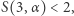 |S(3,α) < 2, 