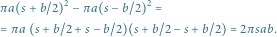  2 2 π a s b~2 πa s b~2 πa s b~2 s b~2 s b~2 s b~2 2πsab. 