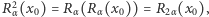 R2α(x0) = Rα(R α(x0)) = R2α(x0),