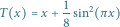 T x x -1sin2 πx 8 