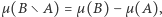 µ(B ∖ A)
