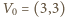 V0 = (3,3) 